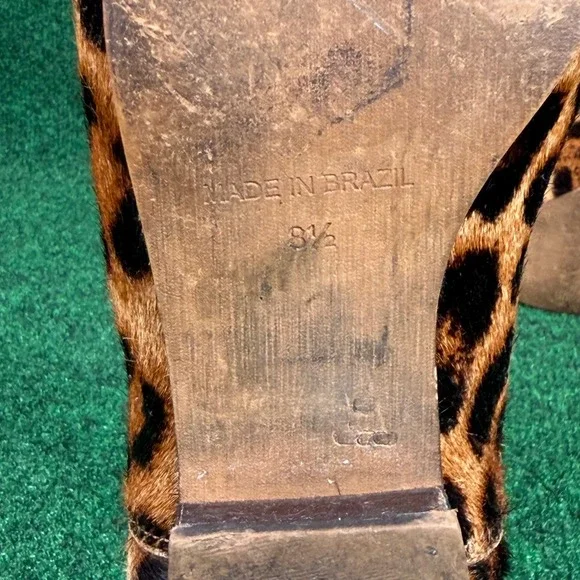 Madewell Leopard Calf Hair Chelsea Ankle Boot Pointed Toe Womens 8.5 E2241 - Picture 12 of 14